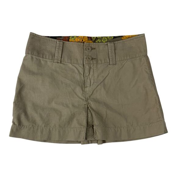 Abercrombie & Fitch y2k women's size 2 xs Tan Cargo Skirt mini Fit corduroy - Picture 1 of 11